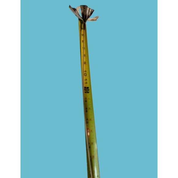 New Years Eve Party Clock Face Silver Tinsel Pick Floral Midnight 21 Inch - Picture 6 of 7